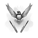 Sparrow tattoo design idea