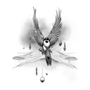 Sparrow tattoo design idea