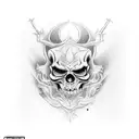 >dalle3 create tattoo template. Its word ,,EXITUS" on male arm. Allign with lenght of arm and make darkfade aroud it. tattoo design idea