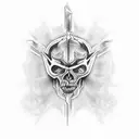 >dalle3 create tattoo template. Its word ,,EXITUS" on male arm. Allign with lenght of arm and make darkfade aroud it. tattoo design idea