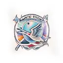 american traditional bird tattoo design idea