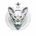 MM instead of RR in a rolls Royce orientated logo tattoo design idea