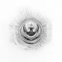 MM instead of RR in a rolls Royce orientated logo tattoo design idea