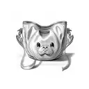 word MM on a money bag with hundreds  tattoo design idea