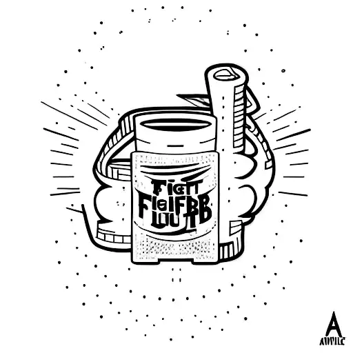 A minimalist tattoo of the Fight Club soap bar with a quote tattoo design idea