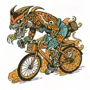 cyclist 0 8 " tattoo design idea