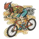 cyclist 0 8 " tattoo design idea