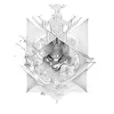 Blessed writing back tattoo tattoo design idea