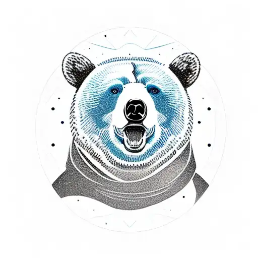 california bear tattoo design idea