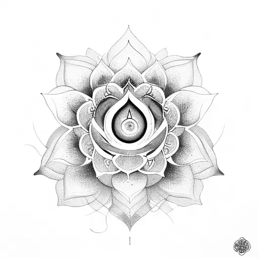 Lotus Flower, chakra, om tattoo design idea