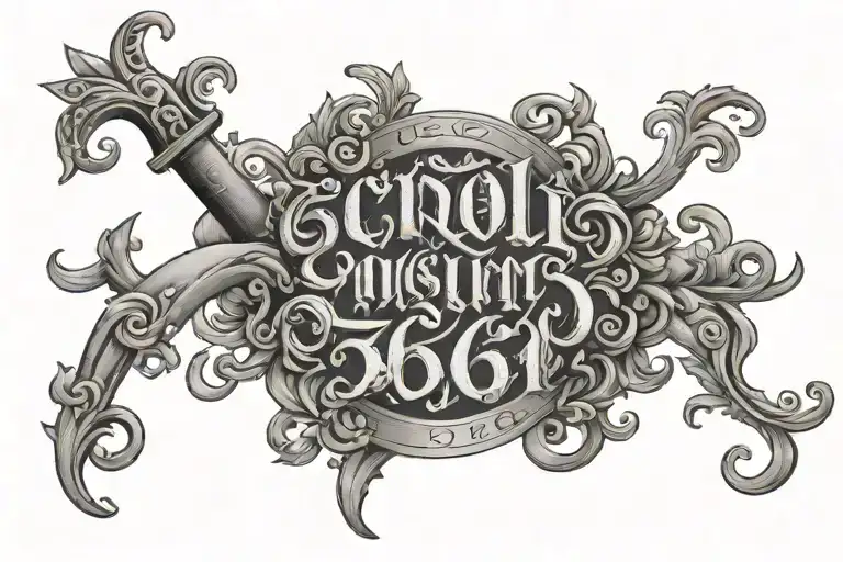 scroll 3:16 bible verse tattoo design idea