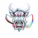 warthog with tusks tattoo design idea