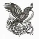 I am the bird of hermes -  Phoenix tattoo design idea