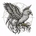 I am the bird of hermes -  Phoenix tattoo design idea