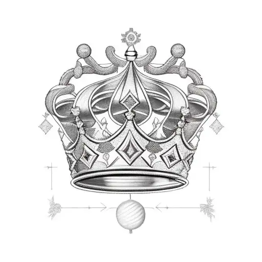 King's Crown with sceptor and sphere tattoo design idea