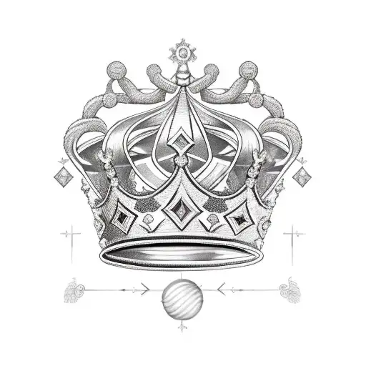 King's Crown with sceptor and sphere tattoo design idea