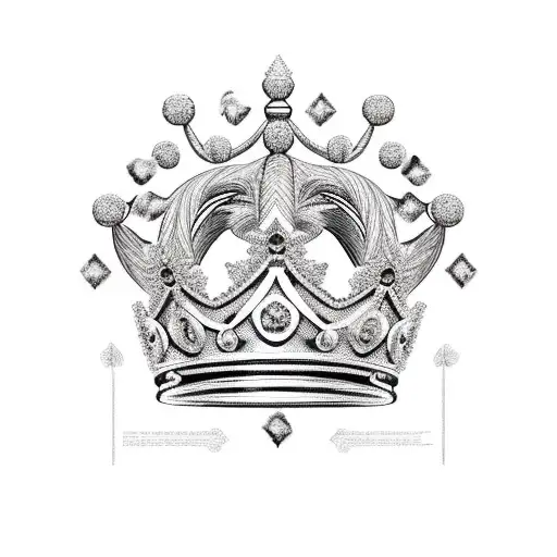 King's Crown with sceptor and sphere tattoo design idea