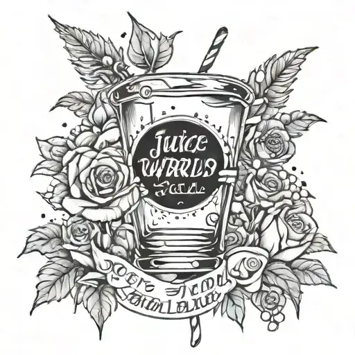 juice wrld lyrics tattoo design idea