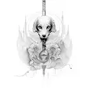 flute tattoo design idea