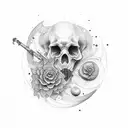 flute tattoo design idea