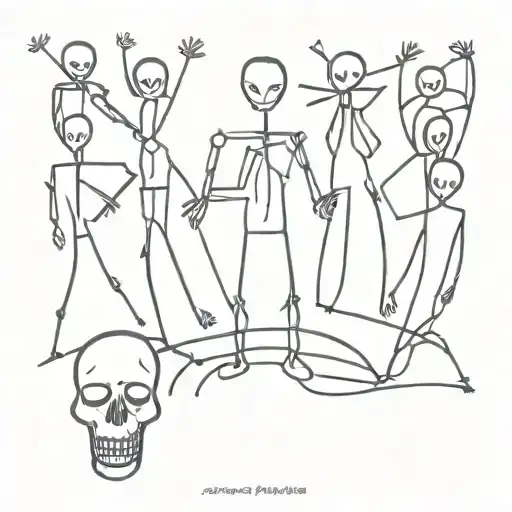 voodoo stick figure horde tattoo design idea