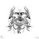 A scene from Red Dead Redemption 2 in dotwork style tattoo design idea