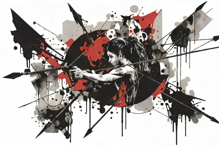  cosac with bow and arrow tattoo design idea