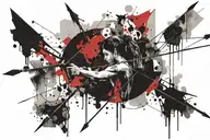  cosac with bow and arrow tattoo design idea
