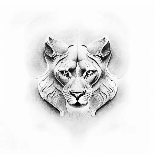 christian lion tattoo design idea