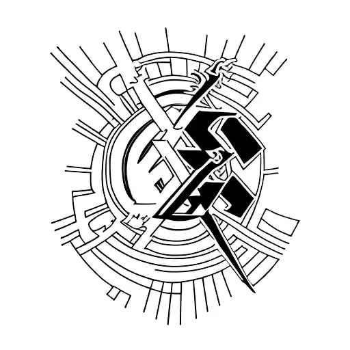 ac/dc and Bach  tattoo design idea