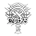 ac/dc and Bach  tattoo design idea