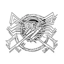 ac/dc and Bach  tattoo design idea