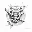 ac/dc and Bach  tattoo design idea