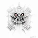 ac/dc and Bach  tattoo design idea