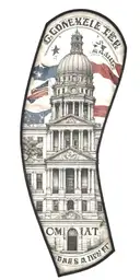 gonzales texas come and take it flag with the gonzales county courthouse  tattoo design idea