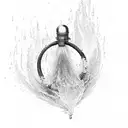 from sprinkler splashes to fireplace ashes tattoo design idea