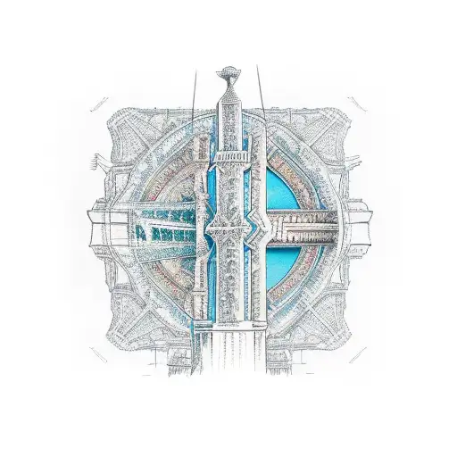 Napoli Italy skyline tattoo design idea