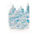 Napoli Italy skyline tattoo design idea