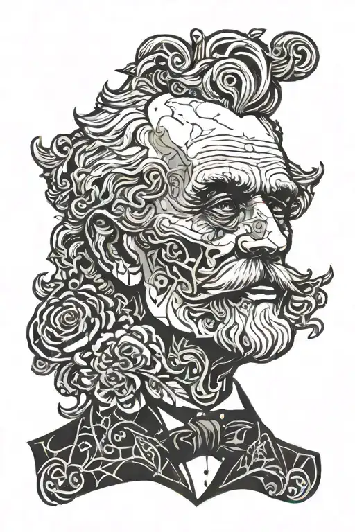 friedrich nietzsche schopenhauer anarchy tattoo design idea