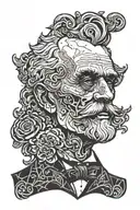 friedrich nietzsche schopenhauer anarchy tattoo design idea