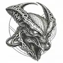 xenomorph tattoo design idea