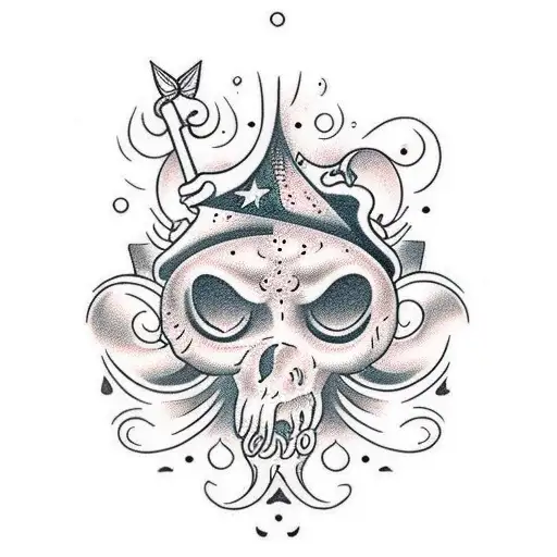 unalome and moksha design tattoo design idea