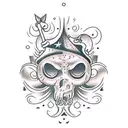 unalome and moksha design tattoo design idea