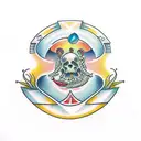 unalome and moksha design tattoo design idea