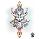 unalome and moksha design tattoo design idea