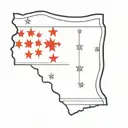 chicago flag tattoo design idea