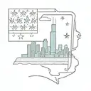 chicago flag tattoo design idea