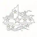 chicago texas flag tattoo design idea