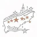 chicago texas flag tattoo design idea