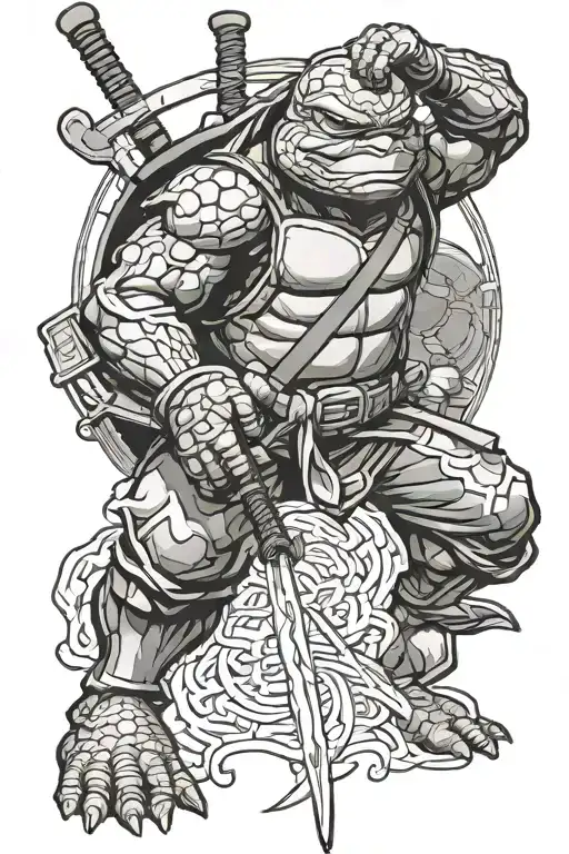 Michelangelo from tmnt the last ronin   tattoo design idea